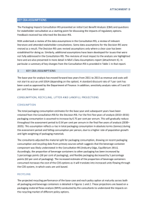 Attachment D - Key CBA assumptions