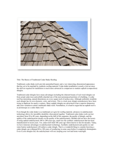 Title: The Basics of Traditional Cedar Shake Roofing Traditional