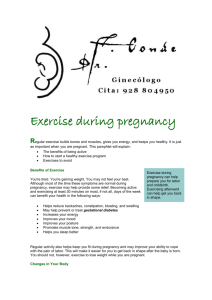 Exercise during pregnancy Regular