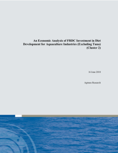 An Economic Analysis of FRDC Investment in Diet Development for