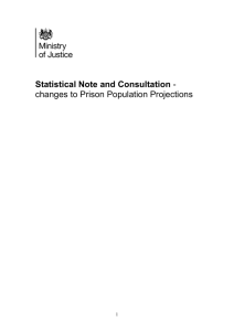 Statistical Note and Consultation - changes to Prison Population