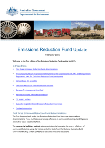 Emissions Reduction Fund Update