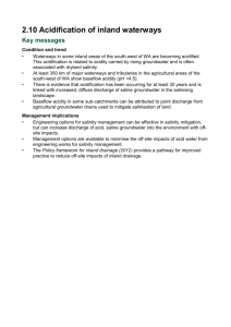 Acid groundwater hazard - Department of Agriculture and Food