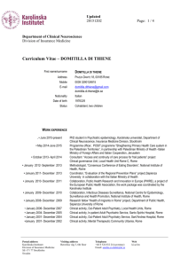 Curriculum Vitae – DOMITILLA DI THIENE