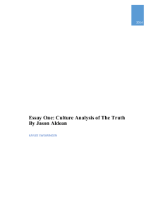 Culture Analysis of The Truth By Jason Aldean