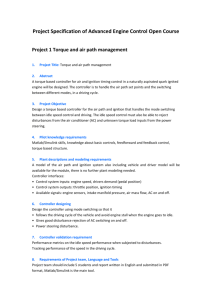 Project 1 Torque and air path management