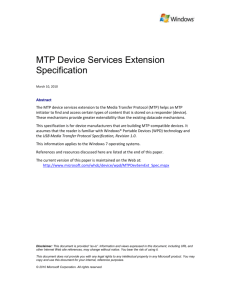 4.0 MTP Device Services Extension Implementation