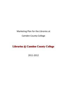 Marketing Plan for the Libraries at Camden County College 2011
