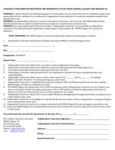 Tournament Official-Independent Contractor Form