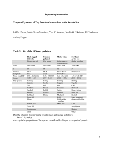 Temporal dynamics of the major trophic interaction of