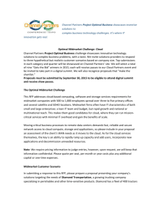 the entry form - Channel Partners Project Optimal Business