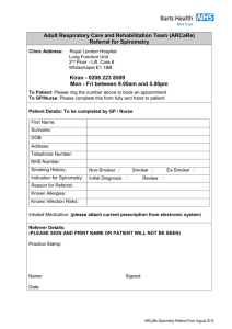 CRT Direct Access Spirometry clinic referral form