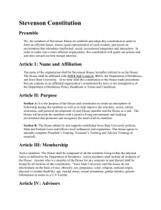 Sample Constitution - Student Organizations