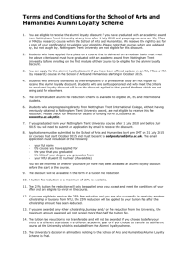 Terms and Conditions for the School of Arts and Humanities Alumni