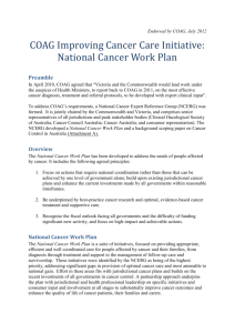 National Cancer Work Plan