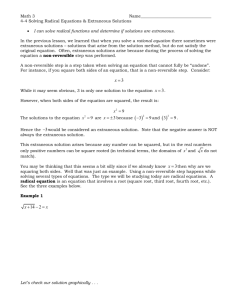 4-4 Solving Radical Equations