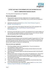 dental commissioning working groups