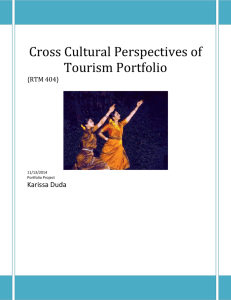 Cross Cultural Perspectives of Tourism Portfolio