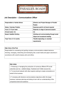 Job Description – Communications Officer