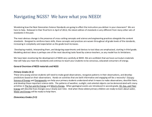 Navigating the NGSS? We have What You NEED!