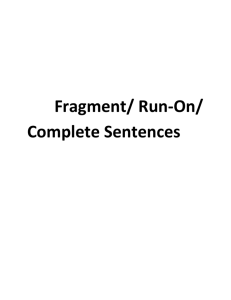 Fragment or Run