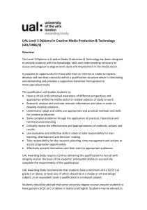 Statement of purpose - UAL Level 3 Diploma in Creative Media