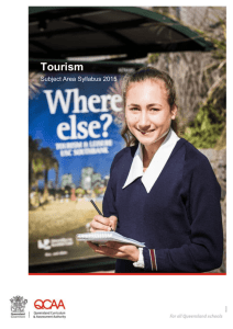 Tourism - Queensland Curriculum and Assessment Authority