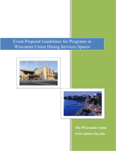 Proposal Guidelines for Programs in Wisconsin Union Dining