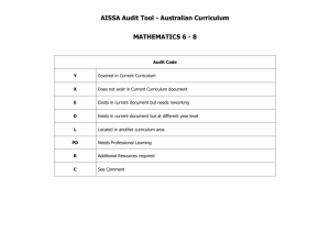 Mathematics Audit 6 to 8