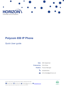 Polycom 650 Quick User Guide