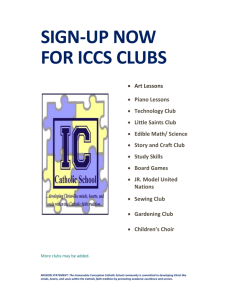 clubs may be added. - Immaculate Conception Catholic School