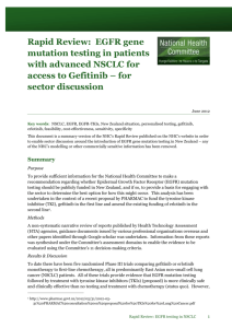 Rapid Review: EGFR gene mutation testing in patients with