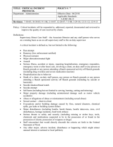 Critical Incident Protocol Policy