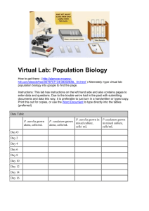 Virtual Lab Population Biology - SandyBiology1-2