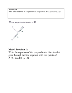 How to write an equation of a Perpendicular Bisector