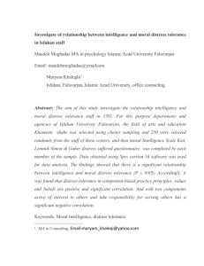 Investigate of relationship between intelligence and moral