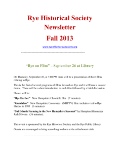 Fall Newsletter, 2013