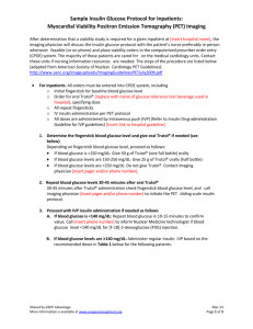 Sample Insulin Glucose Protocol for Inpatients: Myocardial Viability