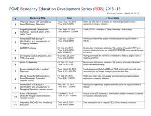 PGME Residency Education Development Series (REDS) 2015