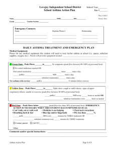 Asthma Action Plan