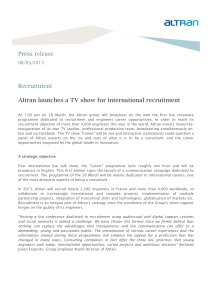 Altran launches a TV show for international recruitment