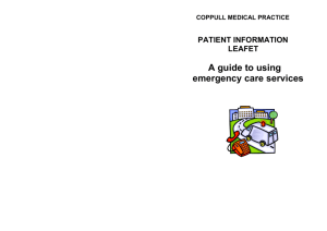 Emergency care leaflet - Coppull Medical Practice