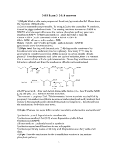 C483 Exam 3 2014 answers - Chemistry Courses: About