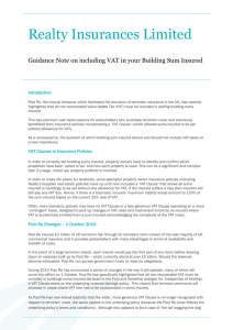 Guidance Note on including VAT in your Building Sum Insured