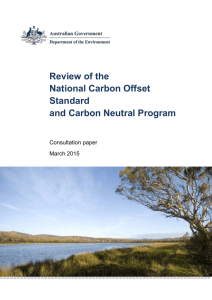 Review of the National Carbon Offset Standard and Carbon Neutral