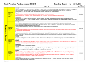 Pupil Premium Funding Impact 2014-15