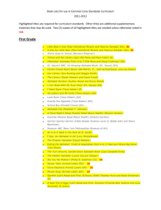 Book Lists for use in Common Core Standards Curriculum