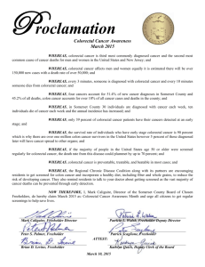 Proclamation Colorectal Cancer Awareness