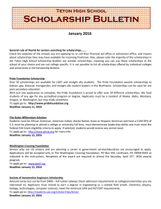 January Scholarship Bulletin