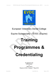 EVDC Equine Training and Credentials Doc FINAL 2015 05 06